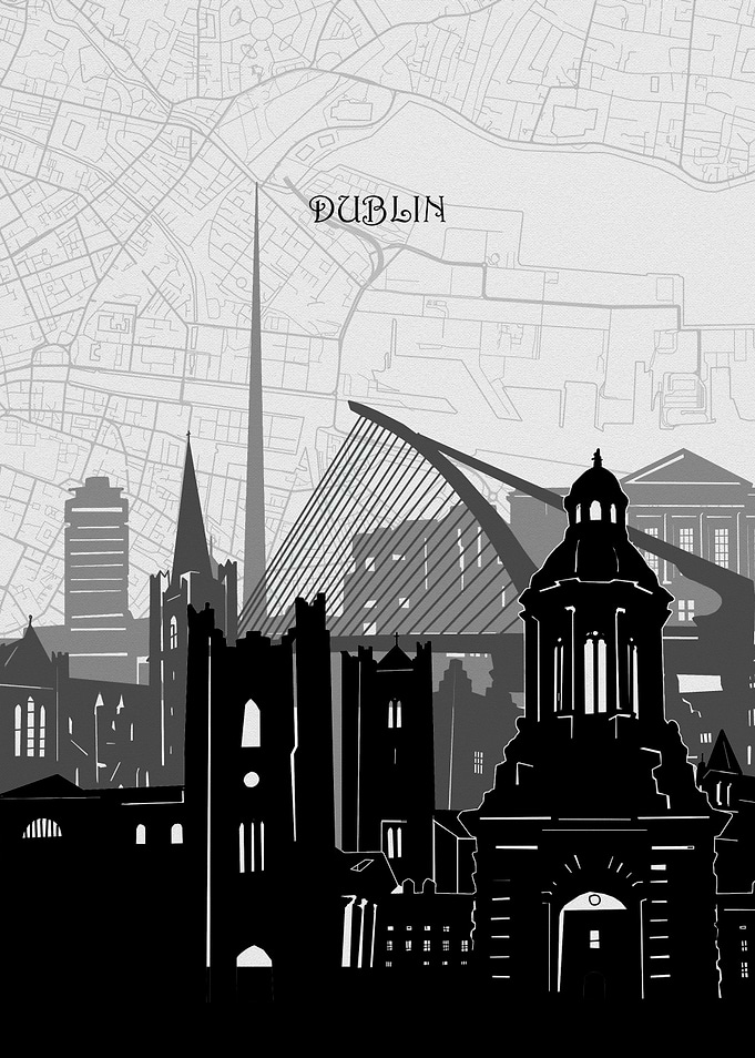 dublin cityscape map