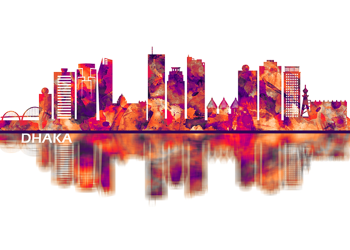 Dhaka Bangladesh Skyline