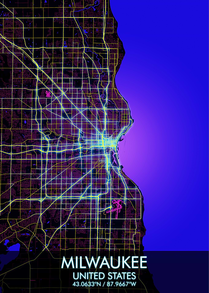 Milwaukee Cyberpunk Map