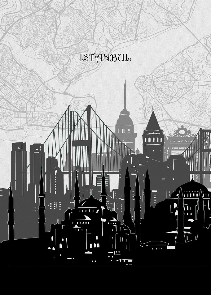 istanbul cityscape map
