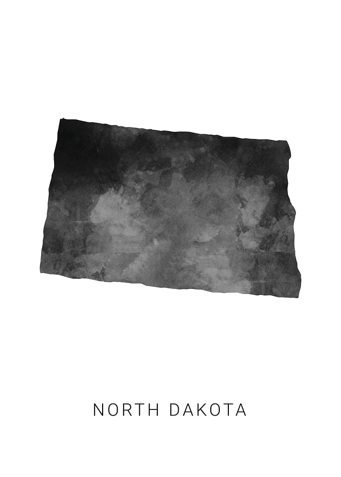 North Dakota state map