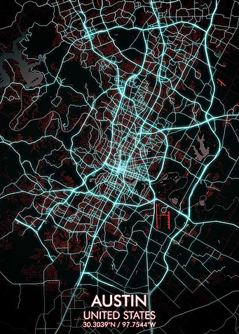 Austin Texas City Map