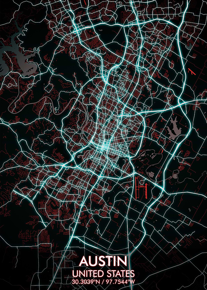 Austin Texas City Map