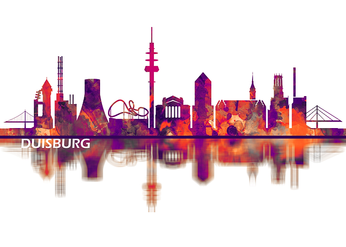 Duisburg Germany Skyline