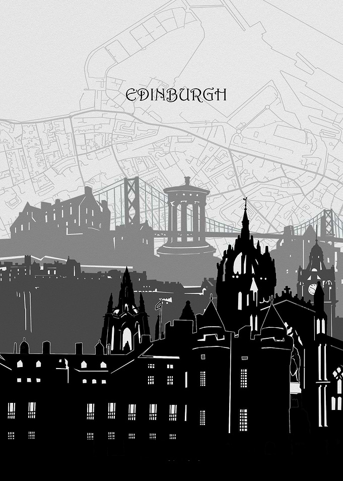 edinburgh cityscape map