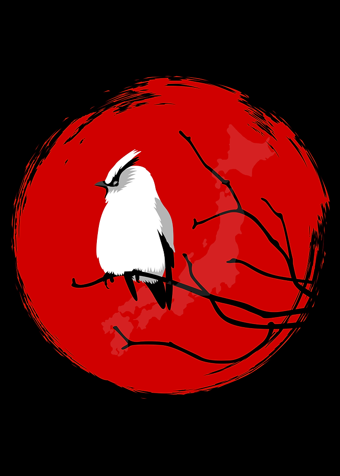 Japanese flag bird sparrow