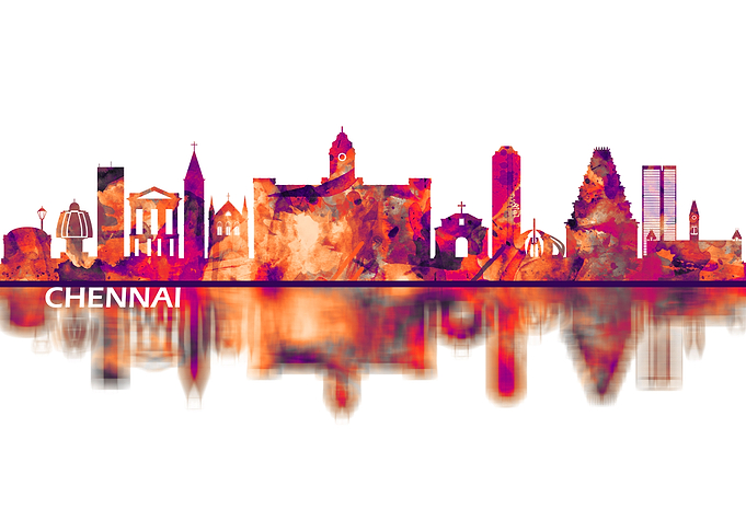 Chennai Tamil Nadu Skyline