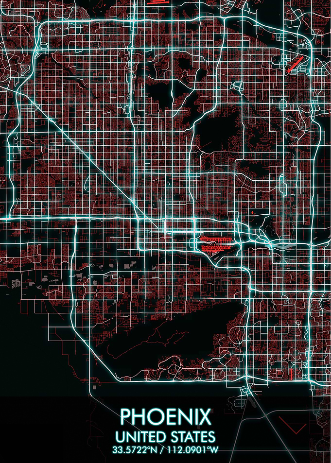 Phoenix Arizona City Map