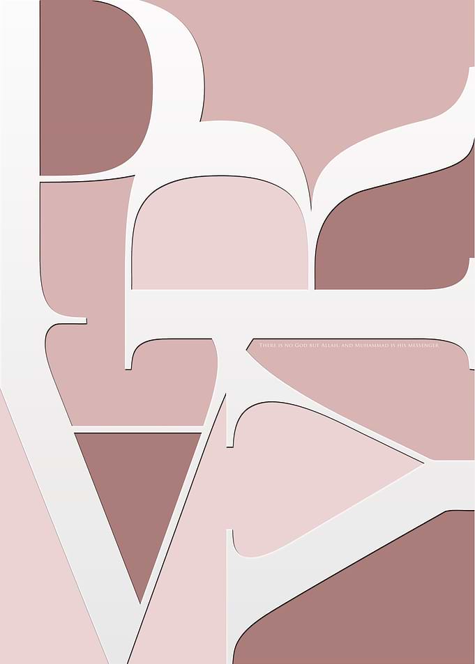 PRAY Blush Pink Typography