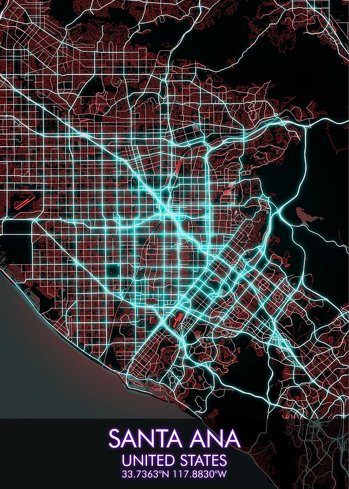 SANTA ANA City Map