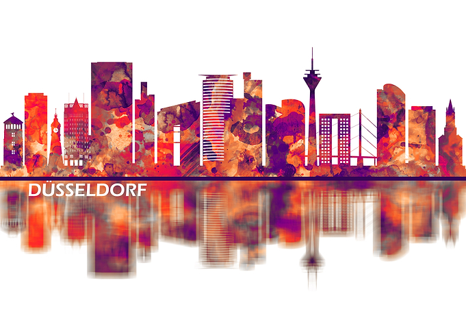 Dusseldorf Germany Skyline