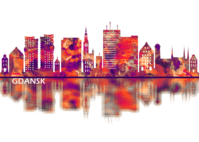 Gdansk Poland Skyline