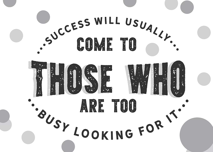 Success will usually come