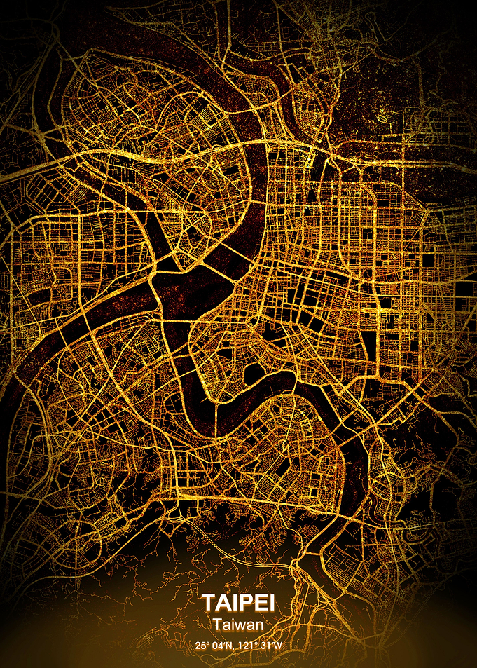 taipei city night map