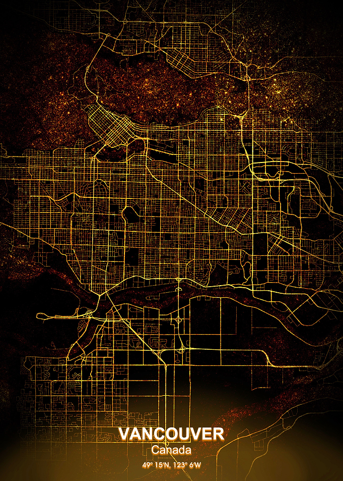 vancouver city night map