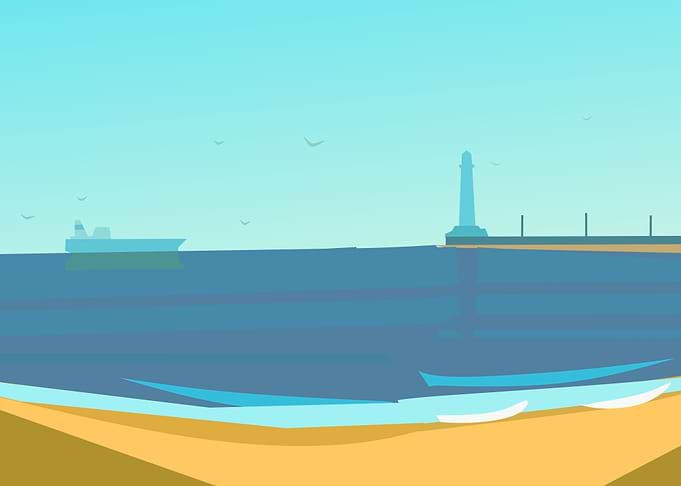 The coastline