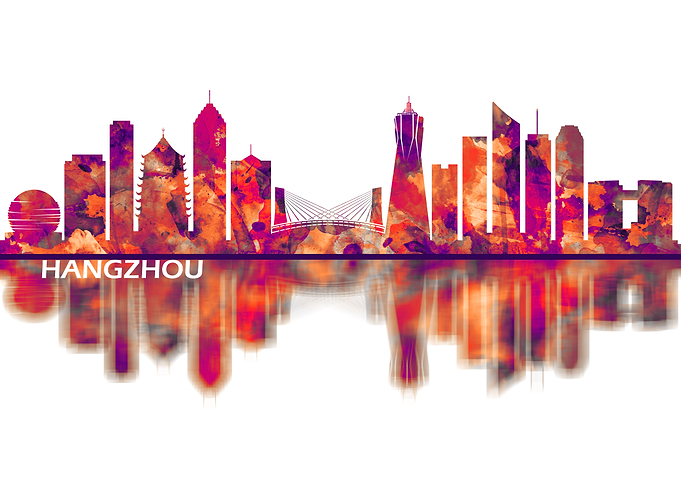 Hangzhou China Skyline