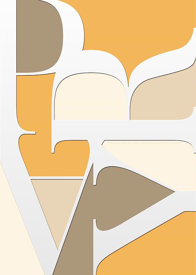 PRAY Gold Typography