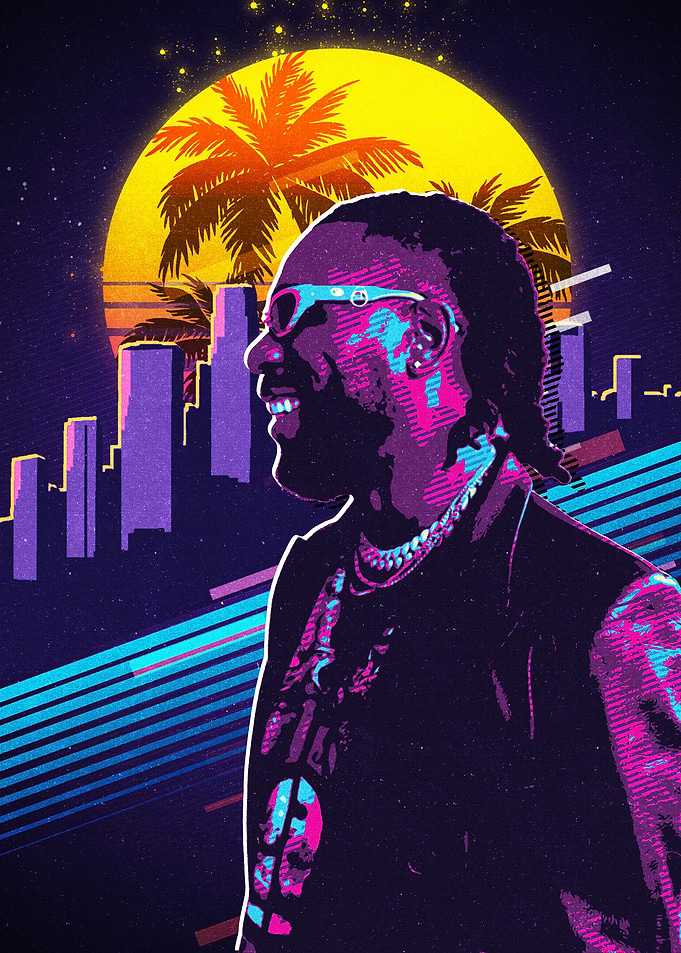 Burna Boy retro 80s