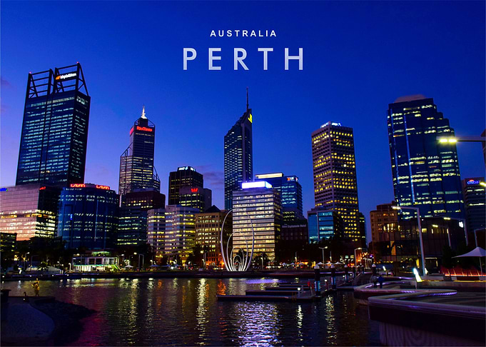 Perth skyline night