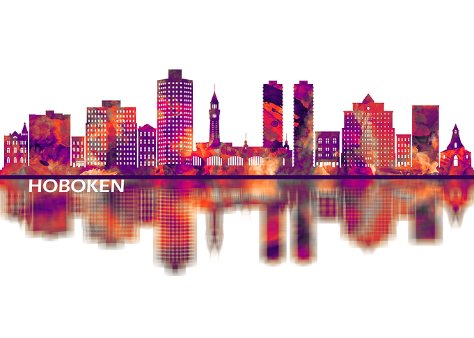Hoboken New Jersey Skyline