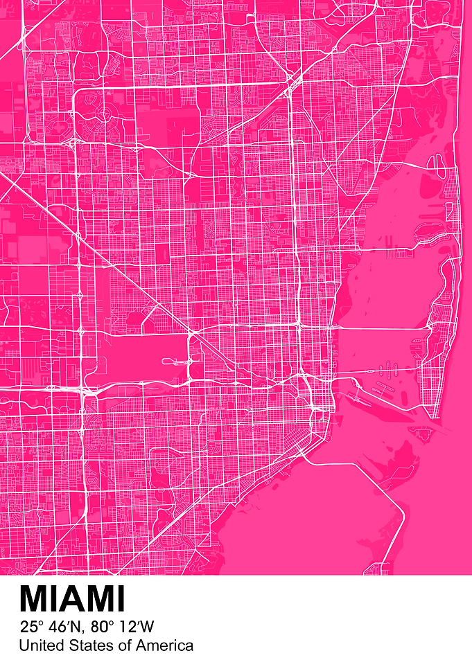 miami color city map