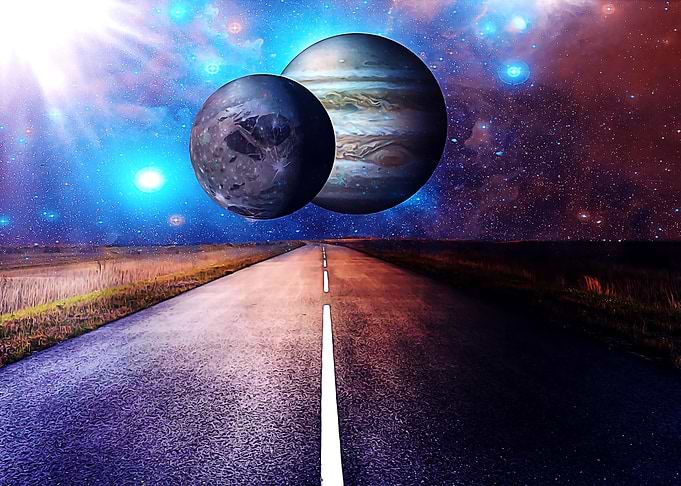 Road to moon and saturn
