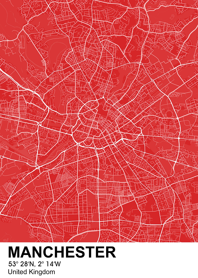 manchester color city map