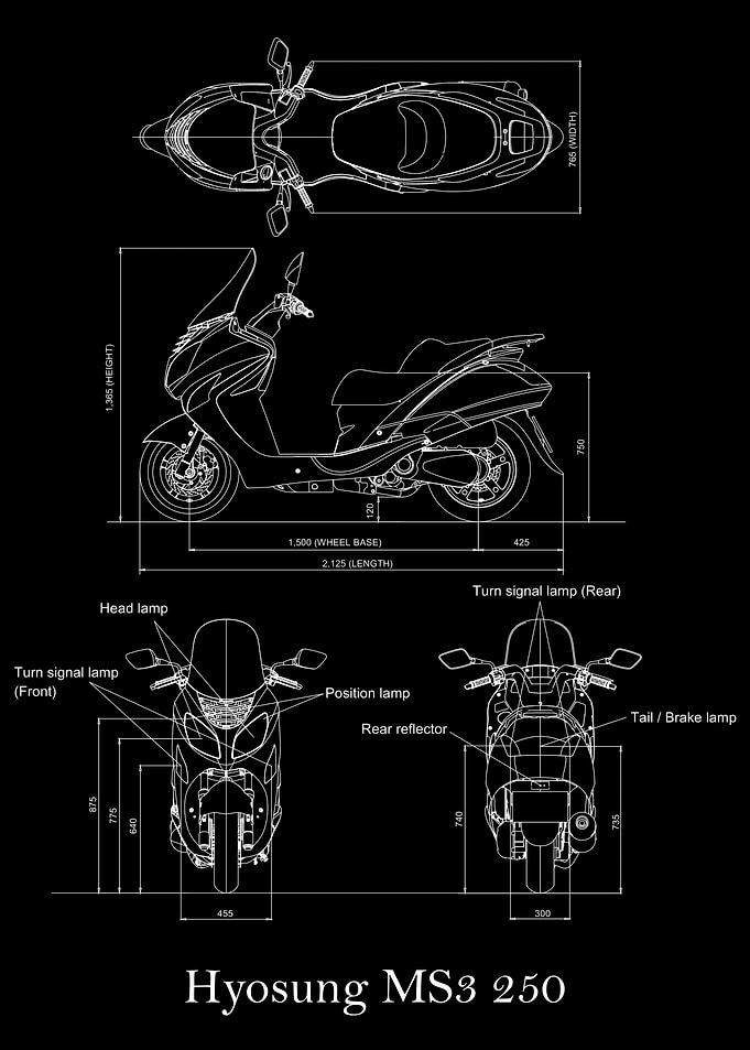 Hyosung MS3 250 motorcycle