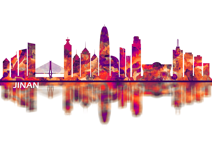 Jinan China Skyline