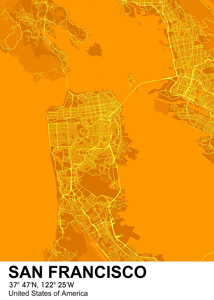 san francisccolor city map