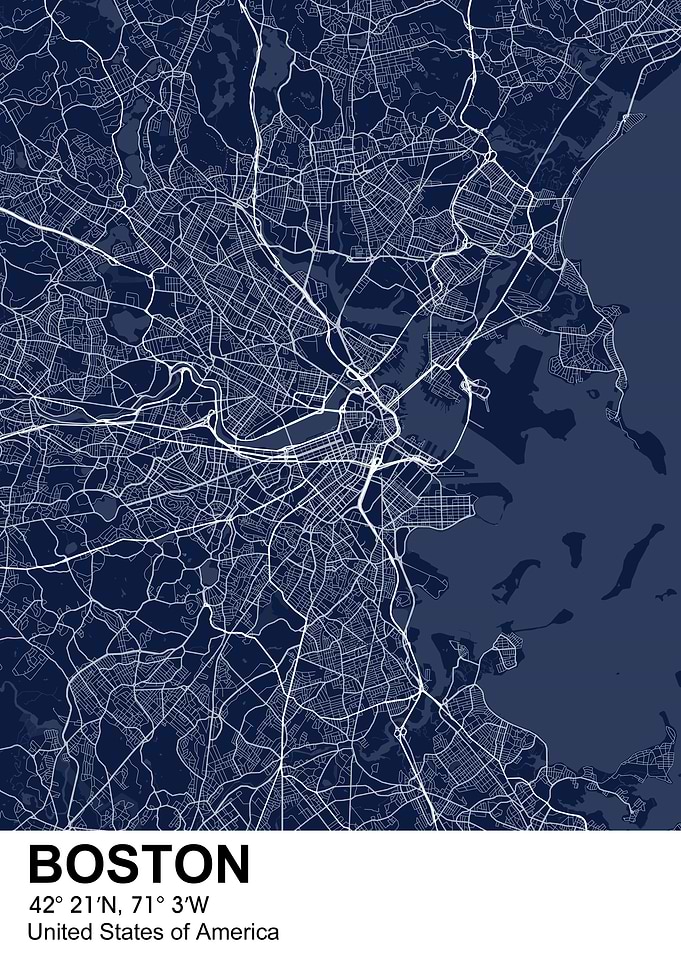 boston color city map