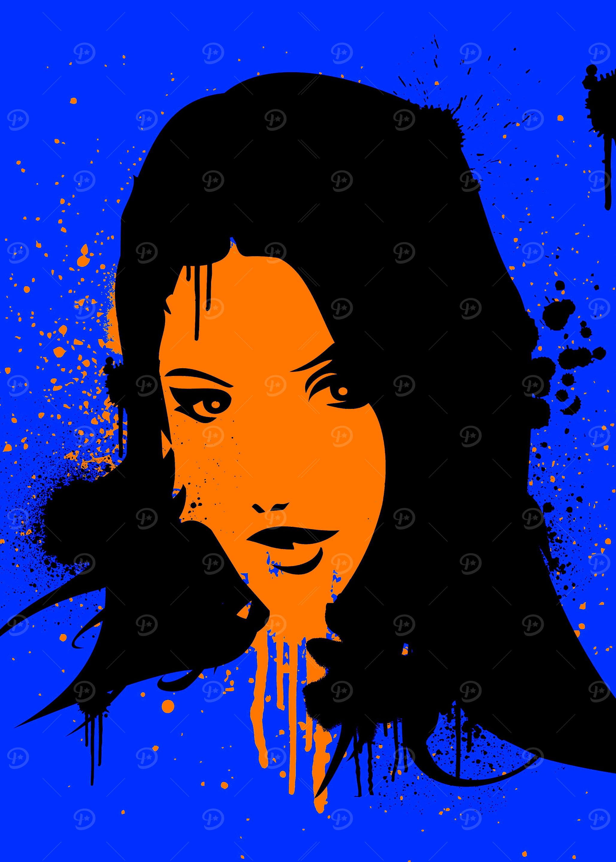 The girl paint artwork