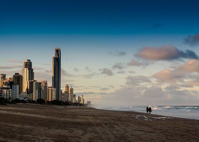 Evening Walk At The Beach