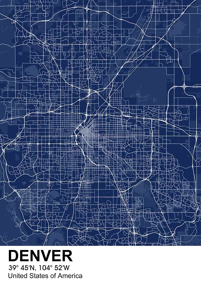 denver color city map