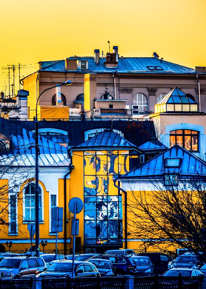 Yellow Blue Sunset Right