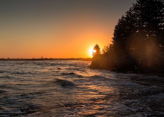 Walk On The Sunset Beach