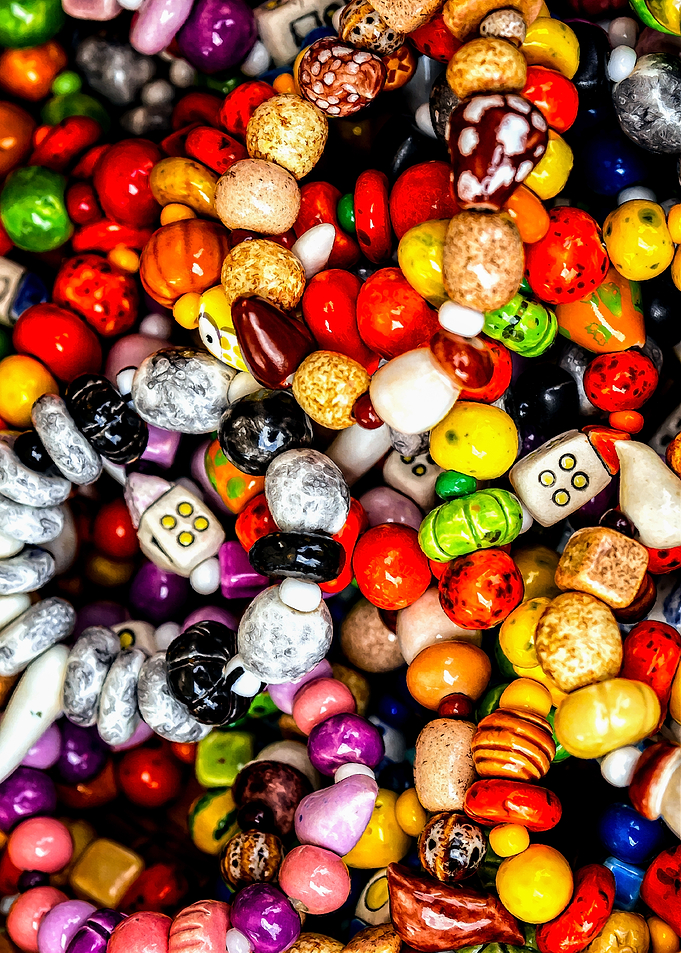 A Pile Of Colorful Beads