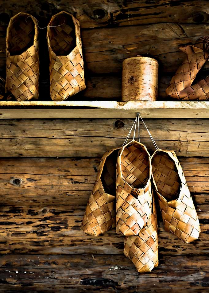 Medieval Bast Shoes