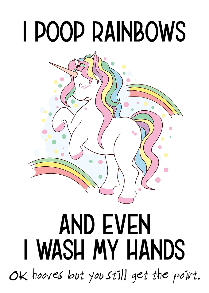 Funny Bathroom Unicorn C