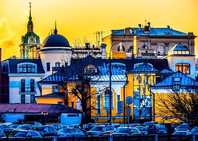 Yellow And Blue Sunset