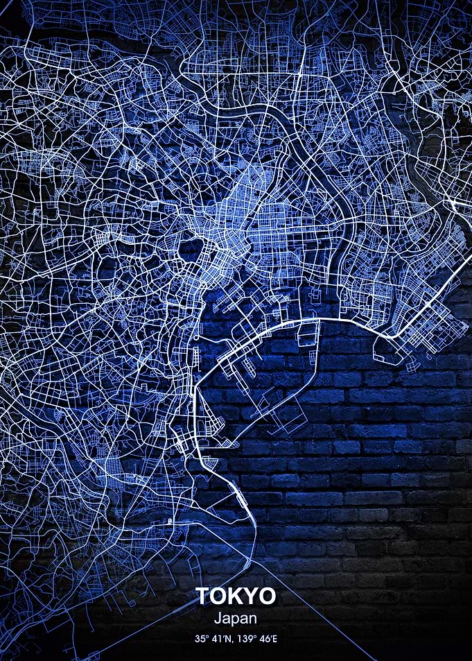 tokyo blue city map
