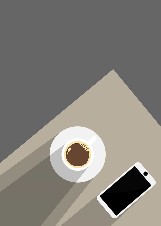 coffee cup flat