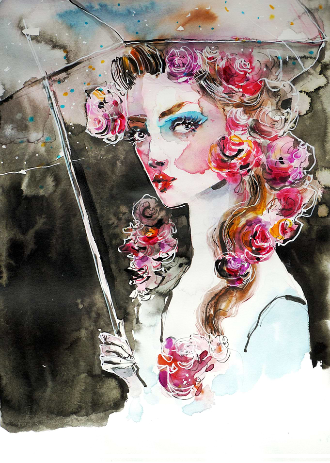Girl with an umbrella