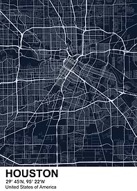 houston color city map