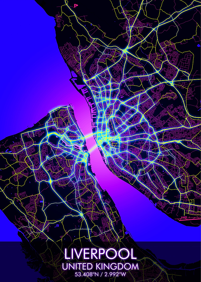 Liverpool Night City Map