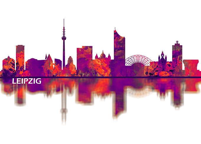 Leipzig Germany Skyline