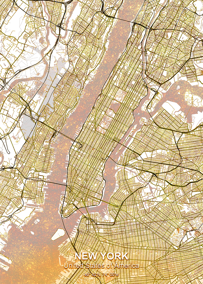 new york gold city map