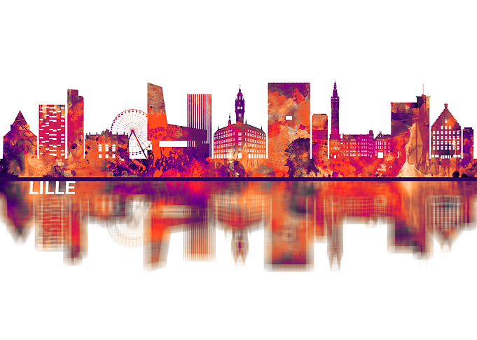 Lille France Skyline