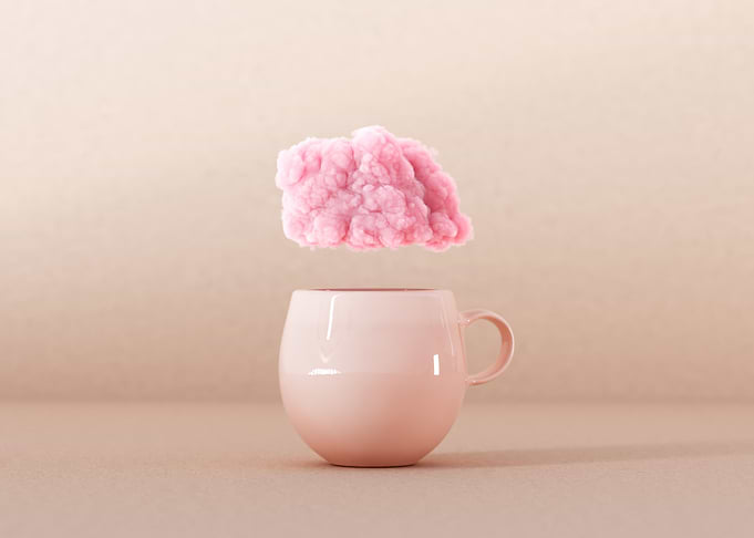 Cup with pink cloud